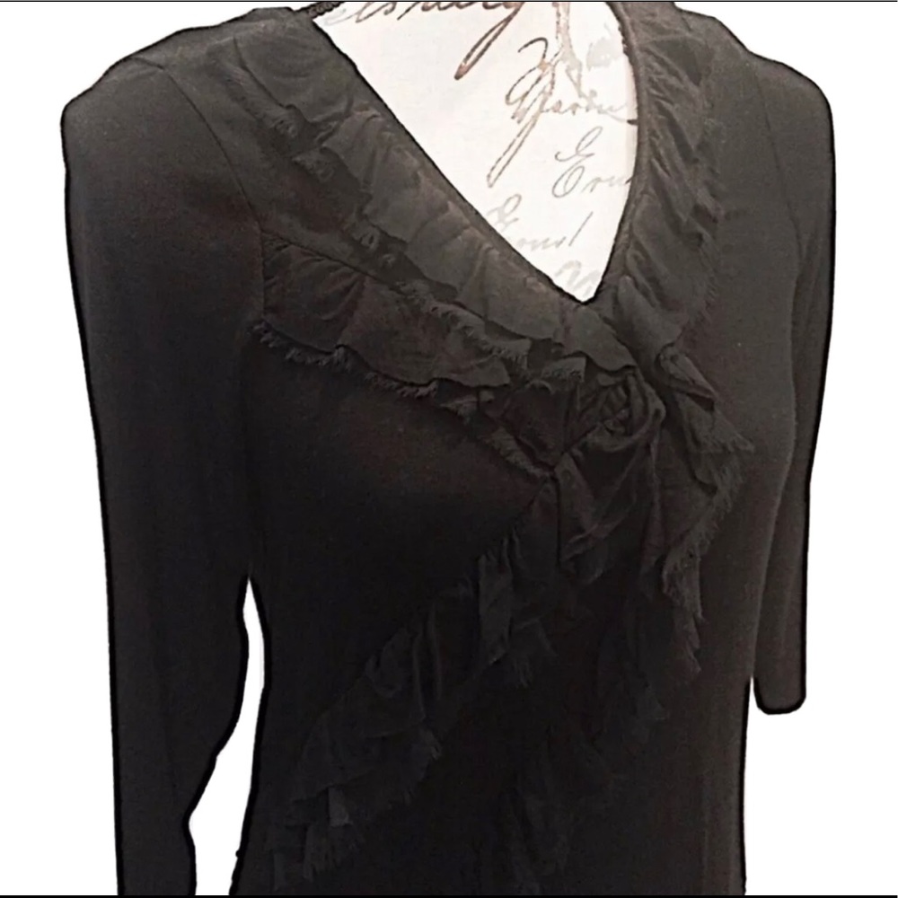 ELLE flirty black stretchy rag top
